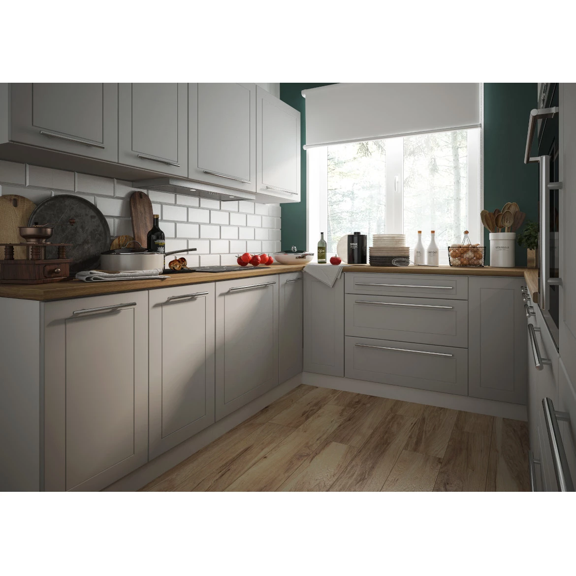 Staklena vrata Quantum 80x35,4 cm siva