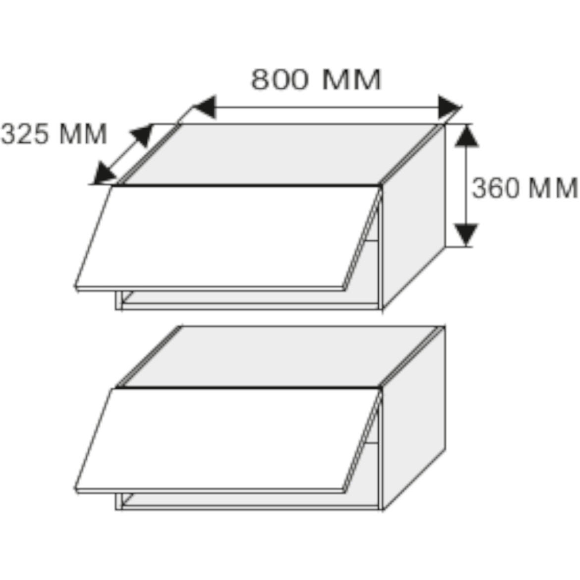 Kuhinjski element Quantum W4B 80 HK aventos vanila / braon