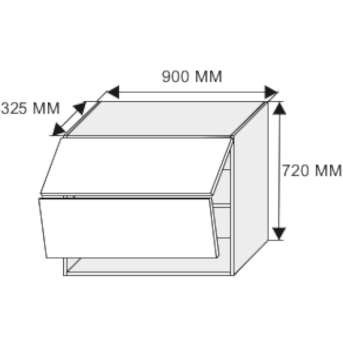 Kuhinjski element Quantum W8B / 90 aventos vanila / braon