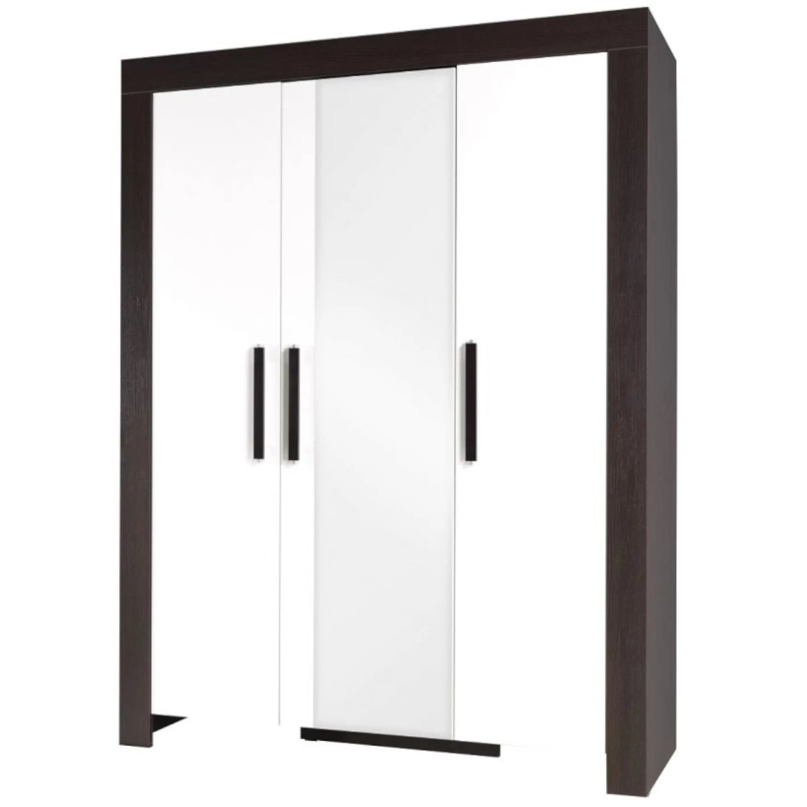 Ormar Cezar 3 vrata crna/bela