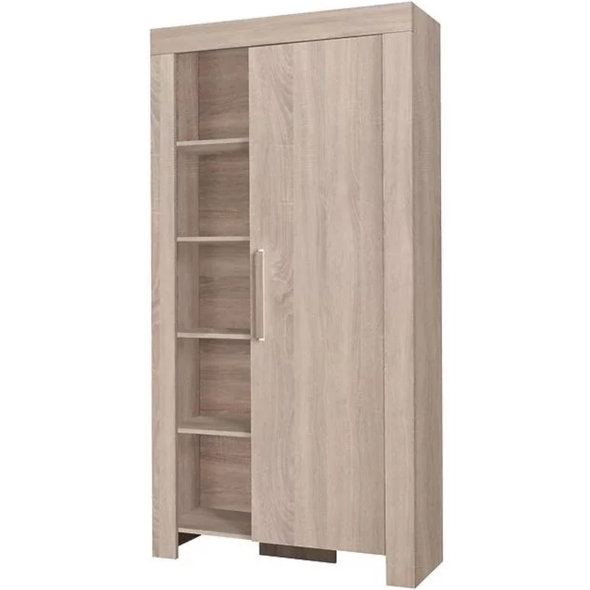 Cezar vitrina 1 vrata+4 police 100x42x201 natur (sonoma hrast)