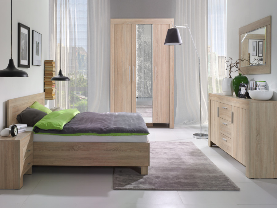Cezar vitrina 1 vrata+4 police 100x42x201 natur (sonoma hrast)