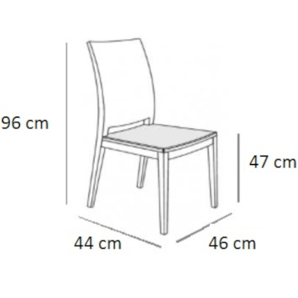 Stolica W43 bela mat DAG249 AA