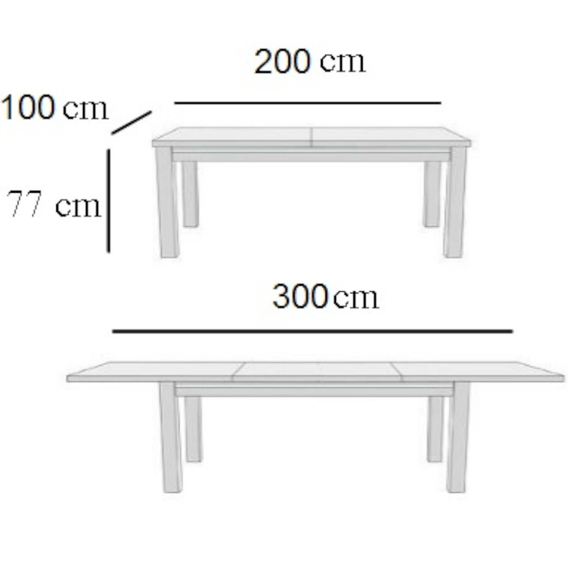 Sto ST14 200X100 + 100 svetli orah L.