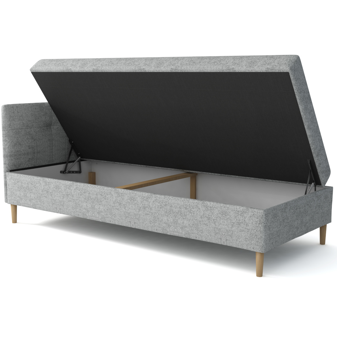 Krevet Olimp sa prostorom za odlaganje levi 84x204x82 cm siva