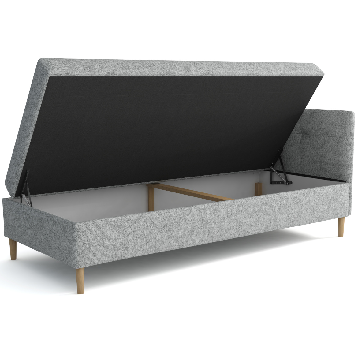 Krevet Olimp sa prostorom za odlaganje desni 84x204x82 cm sivi