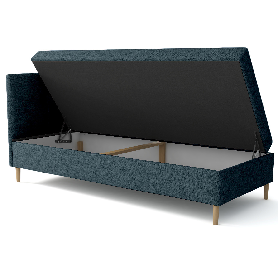 Krevet Enzo sa prostorom za odlaganje levi 82x204x112 cm zeleni