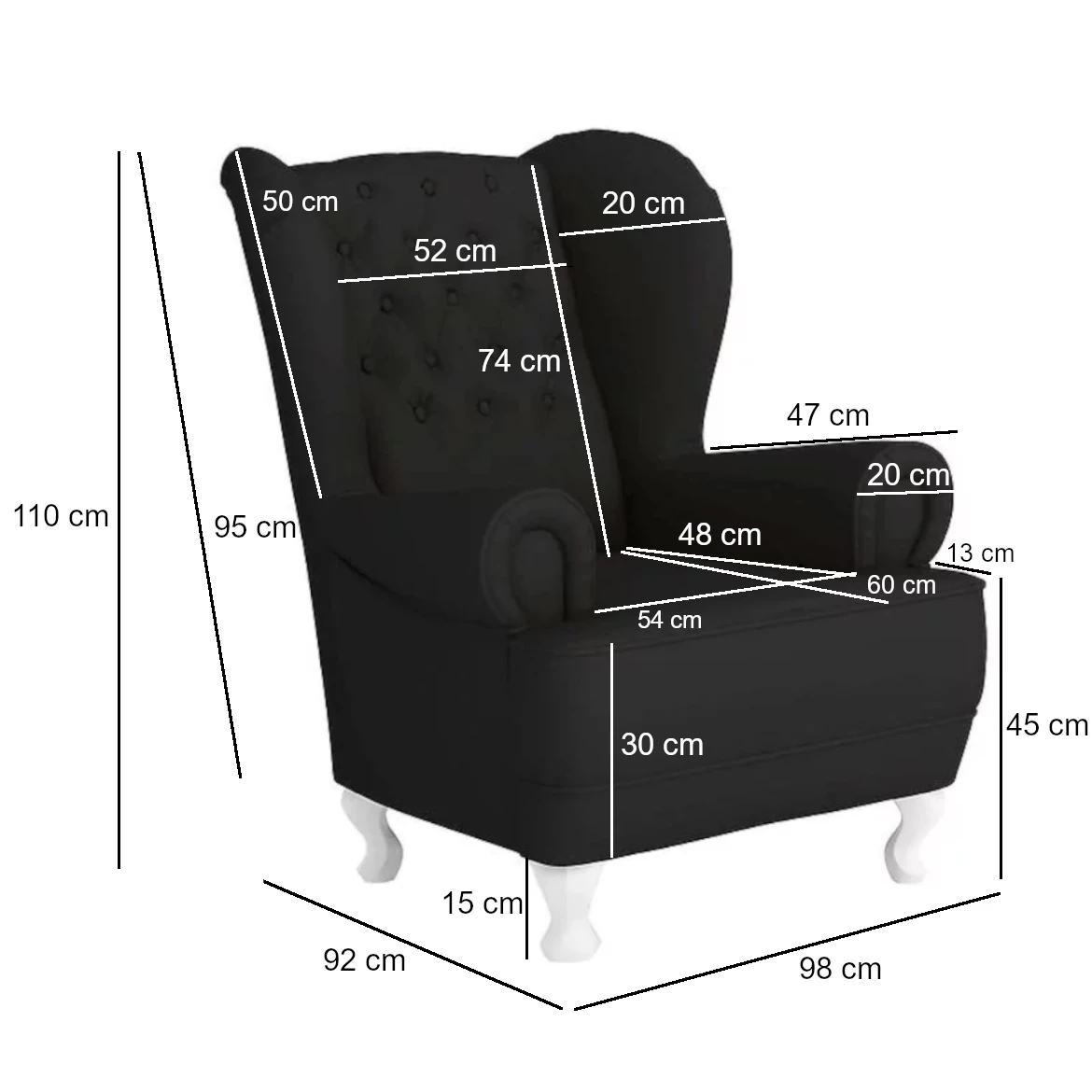 Fotelja Copenhagen Blanca 2316