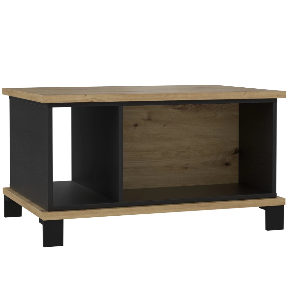 Klub sto Trondheim 80x54,8x44,6 cm natur/crni