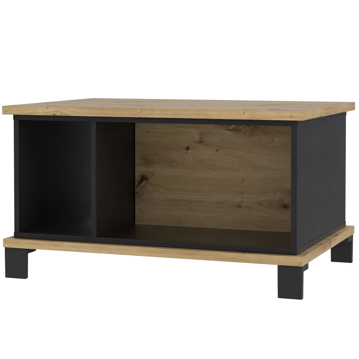 Klub sto Trondheim 80x54,8x44,6 cm natur/crni