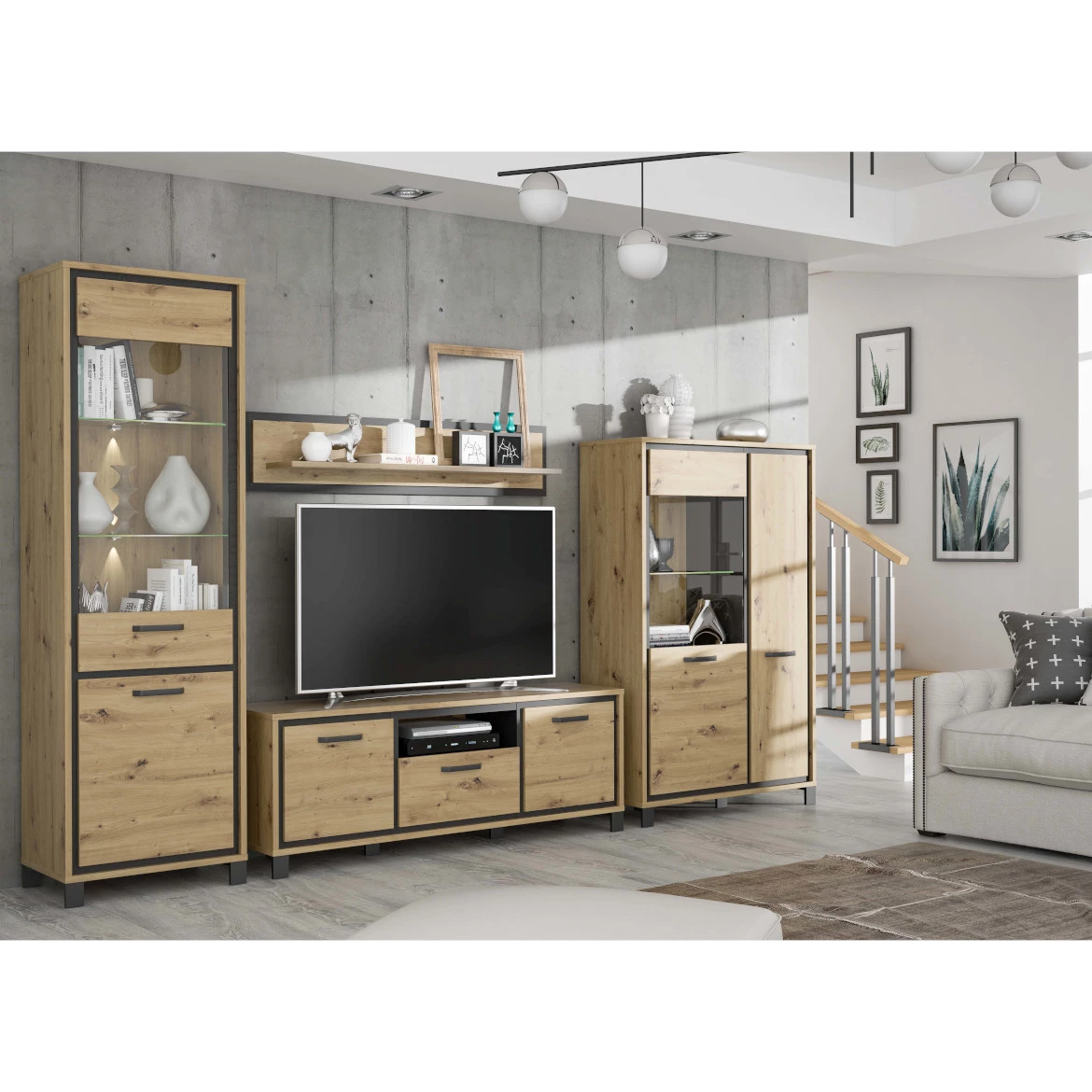 Klub sto Trondheim 80x54,8x44,6 cm natur/crni