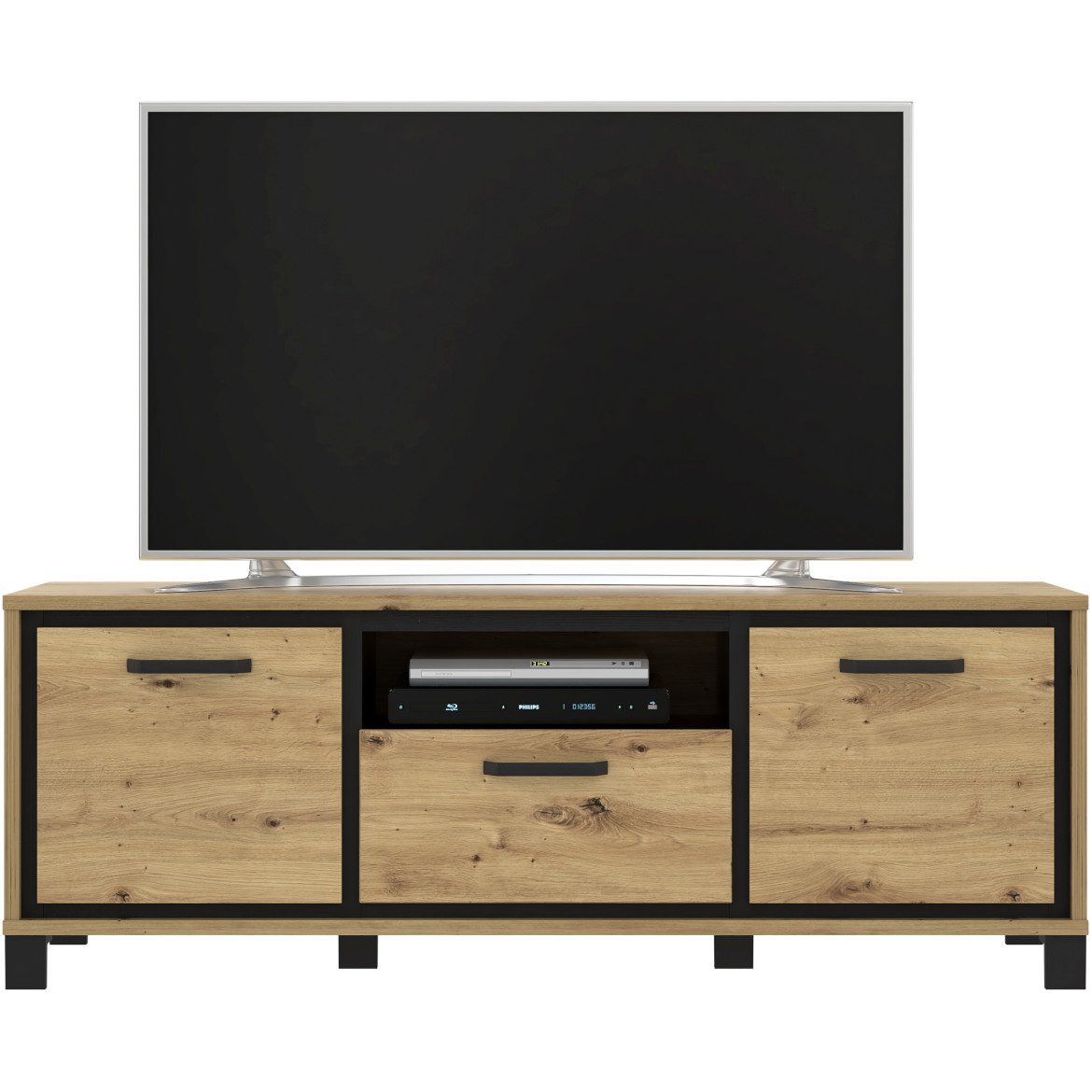 Trondheim TV komoda 2 vrata + 1 fioka 158,4x41,5x58,9 cm natur (zanatski hrast)