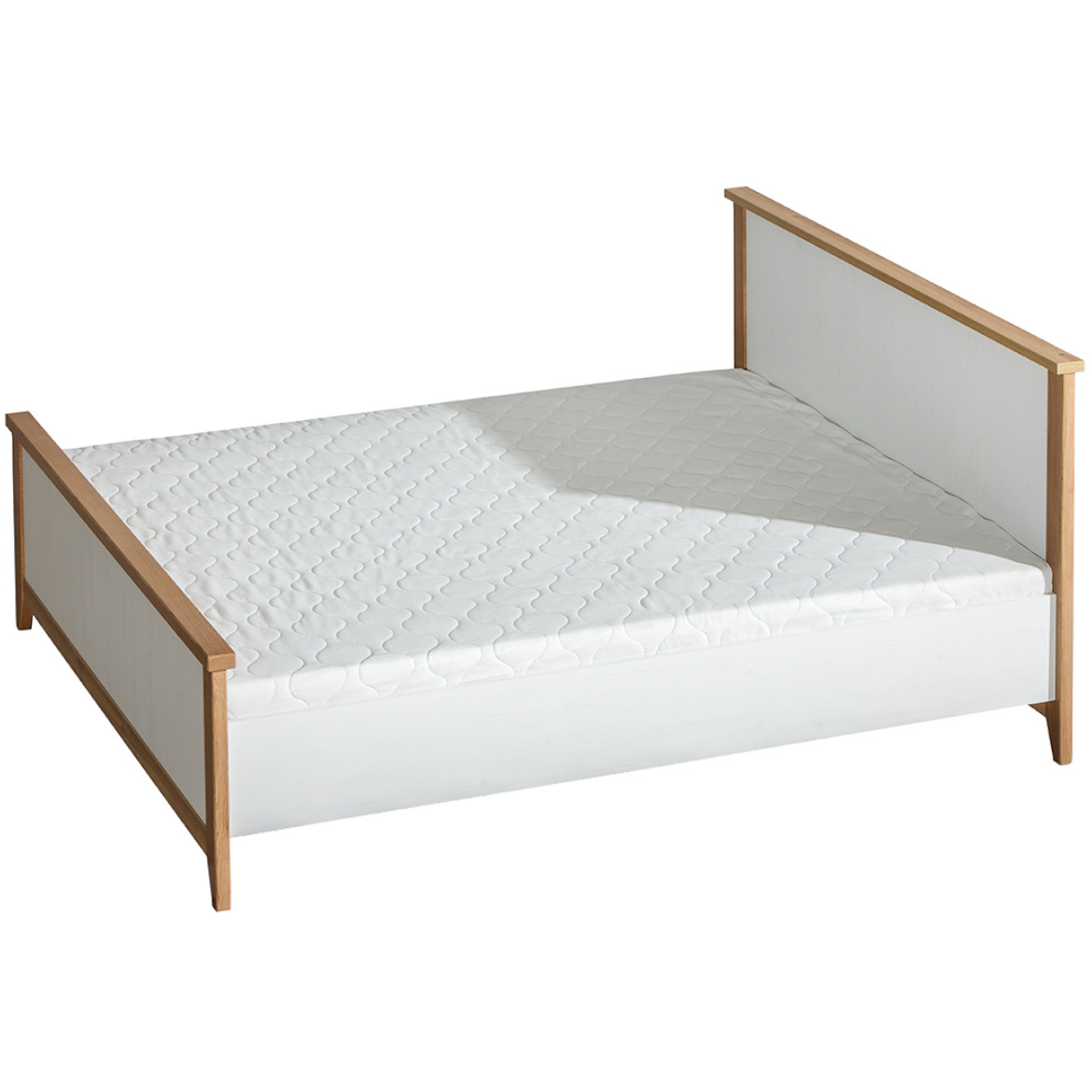 Krevet Sven sa podnicom 170x209,3x95 bela/natur