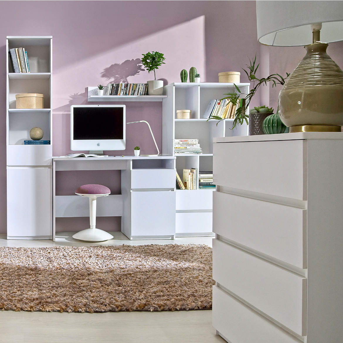 Arca nocni ormaric 40x40x49 beli