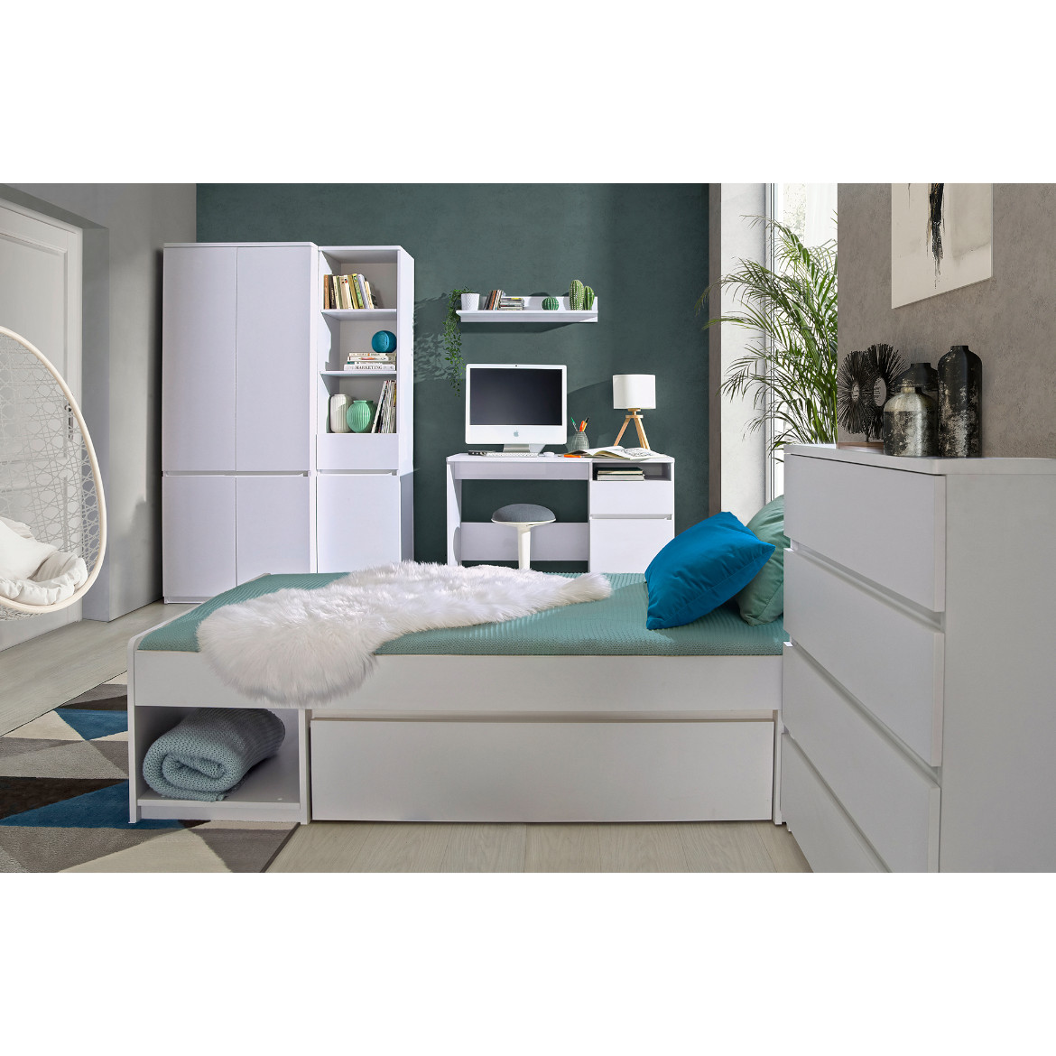 Arca nocni ormaric 40x40x49 beli
