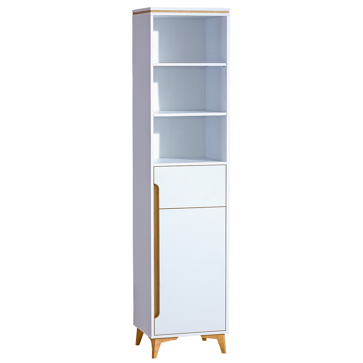 Gappa polica 1 vrata+1 fioka+3 otvora 46,8x40x199,6 bela/natur