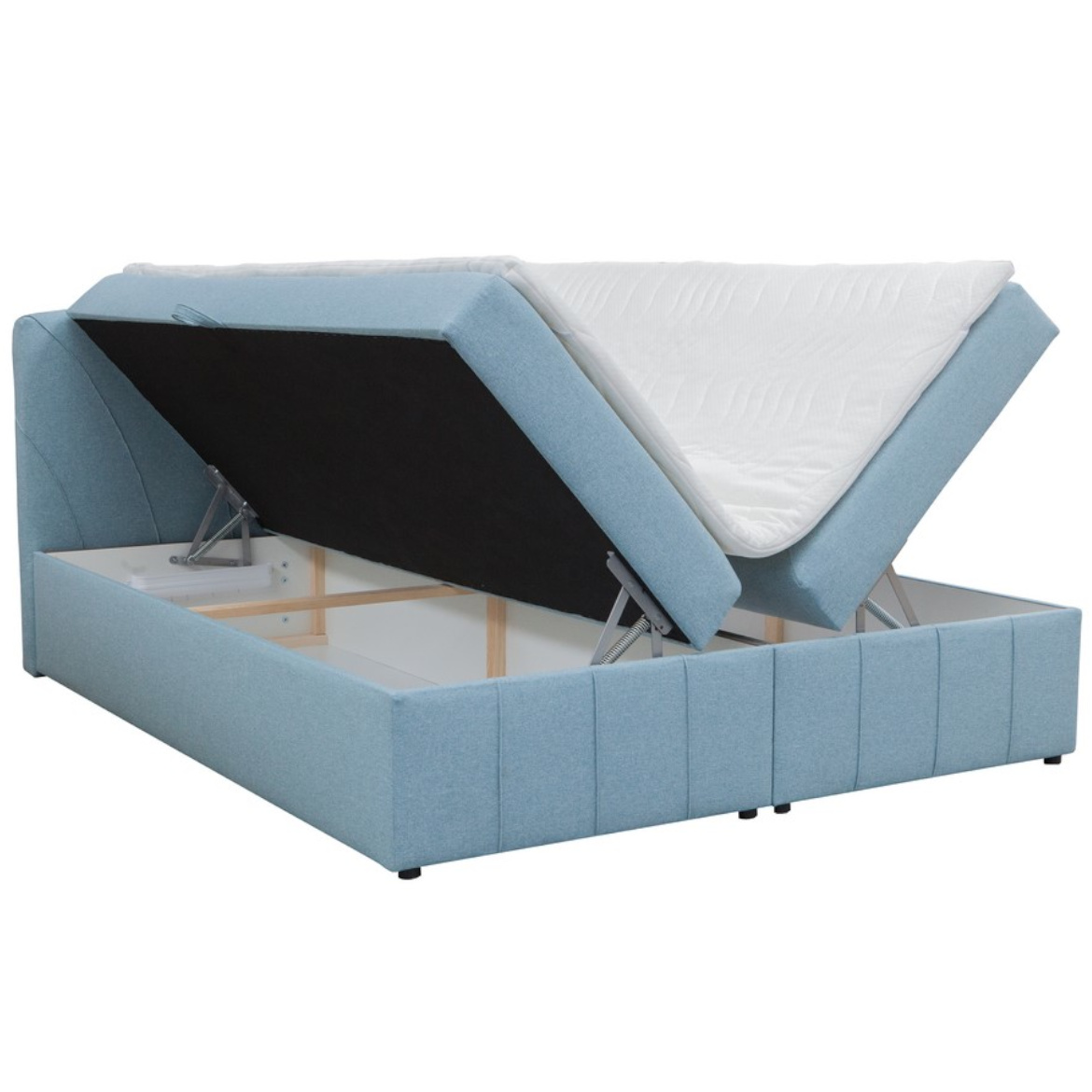 Krevet Cairo sa 2 prostora za odlaganje 185x211x92, plavi