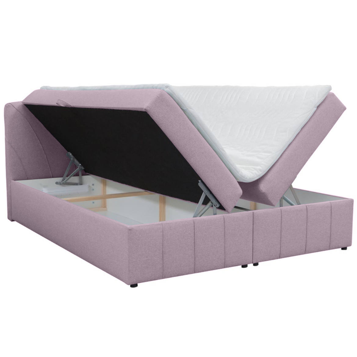 Krevet Cairo sa 2 prostora za odlaganje 165x211x92 roze