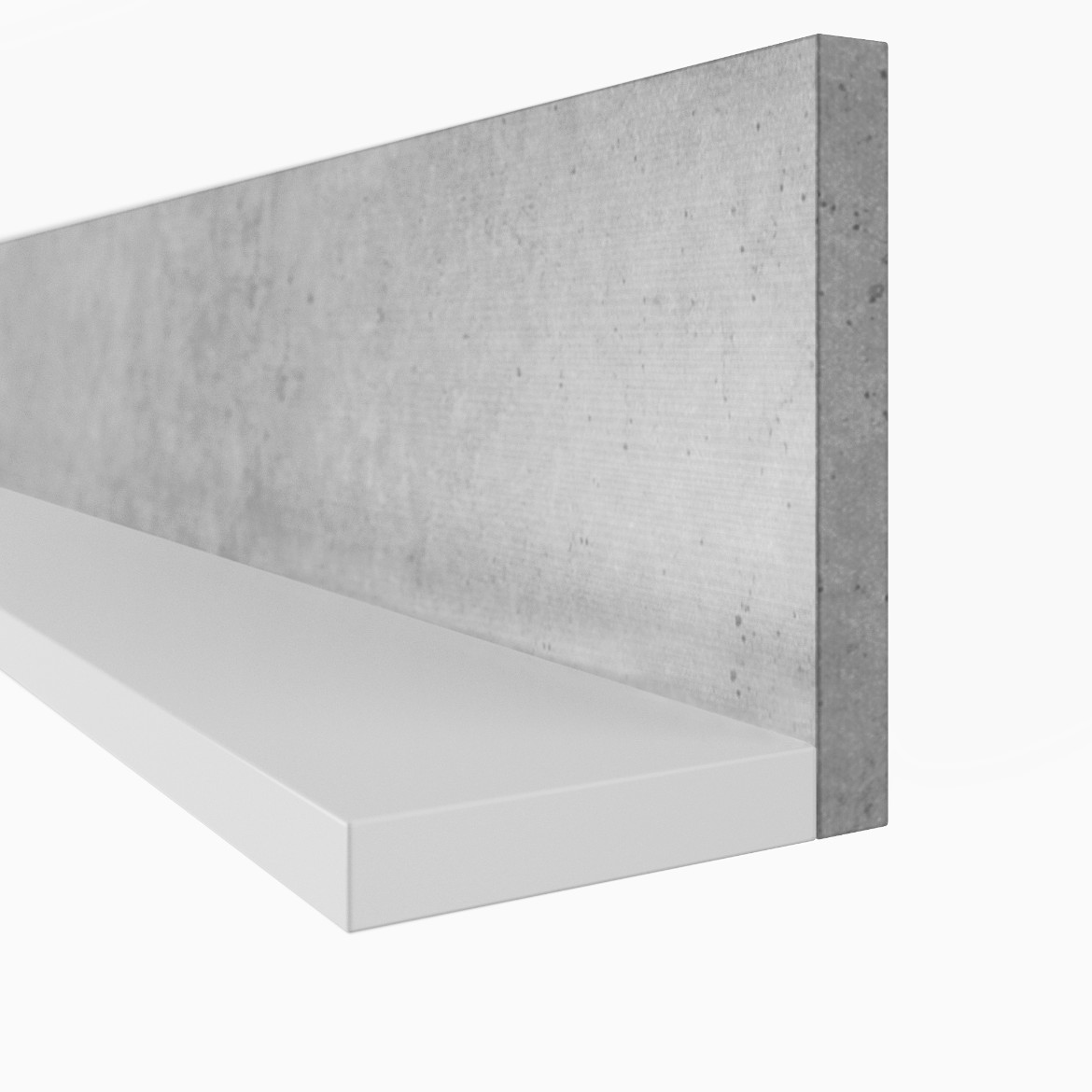 Bota zidna polica 150x24x32 bela/beton