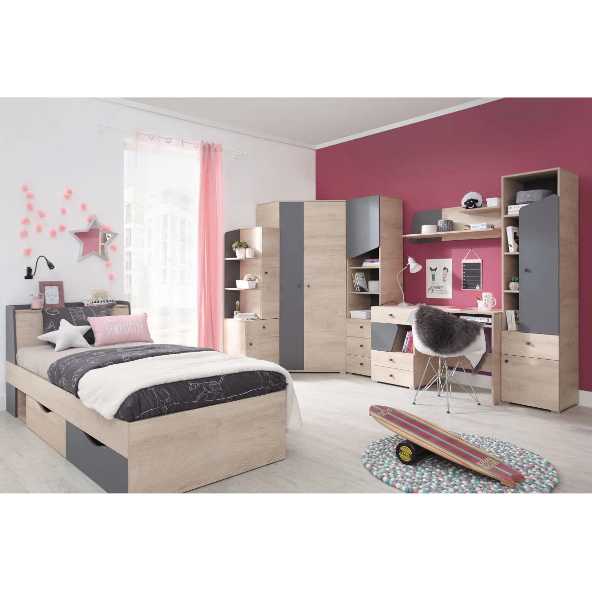 Krevet Delta 94 DL14 hrast / antracit