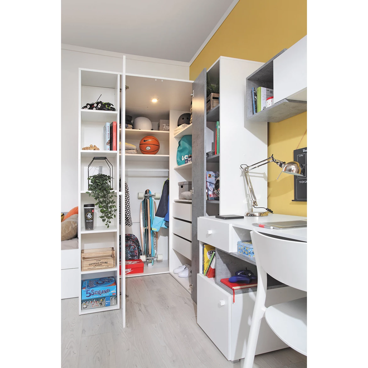 Sigma SI12 komoda 1 vrata+5 fioka 110x40x94 cm bela