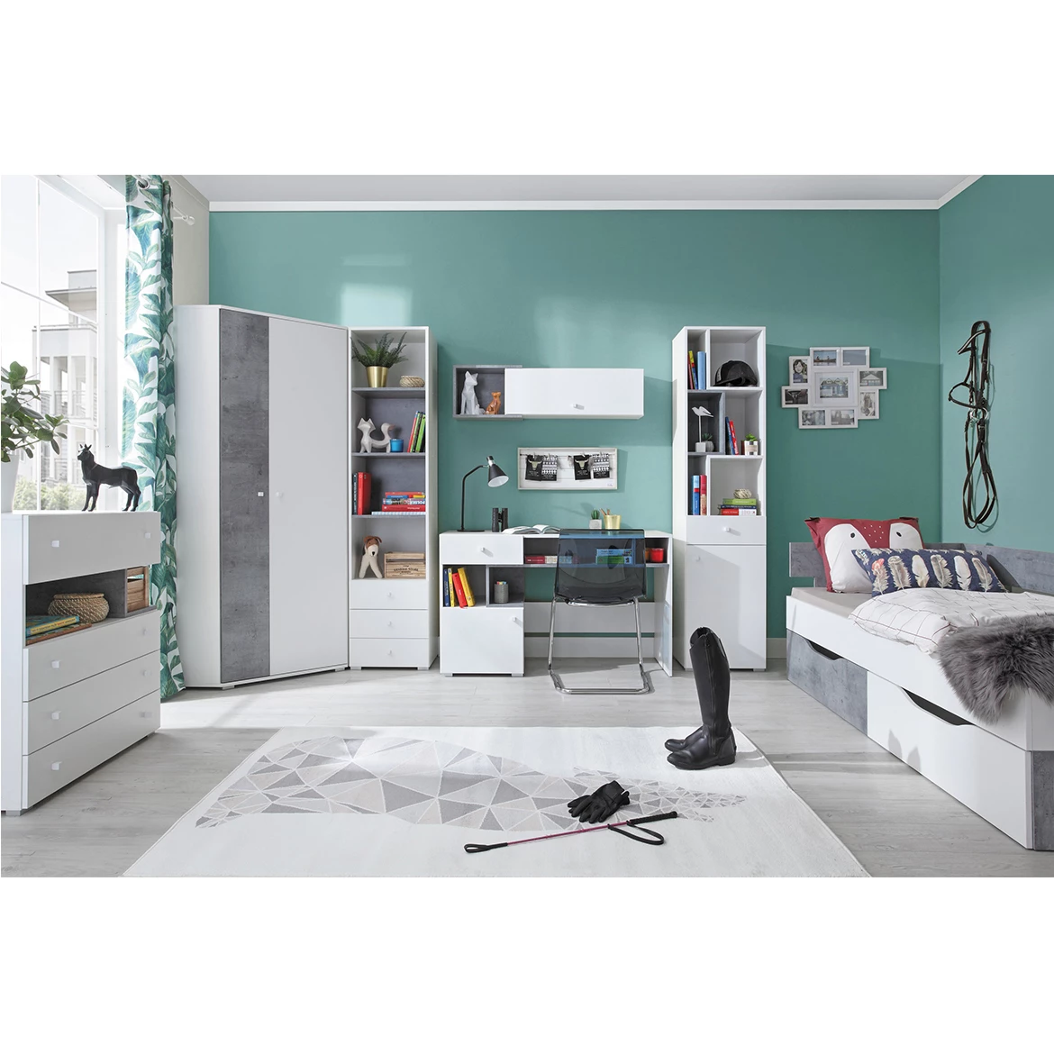 Sigma SI12 komoda 1 vrata+5 fioka 110x40x94 cm bela