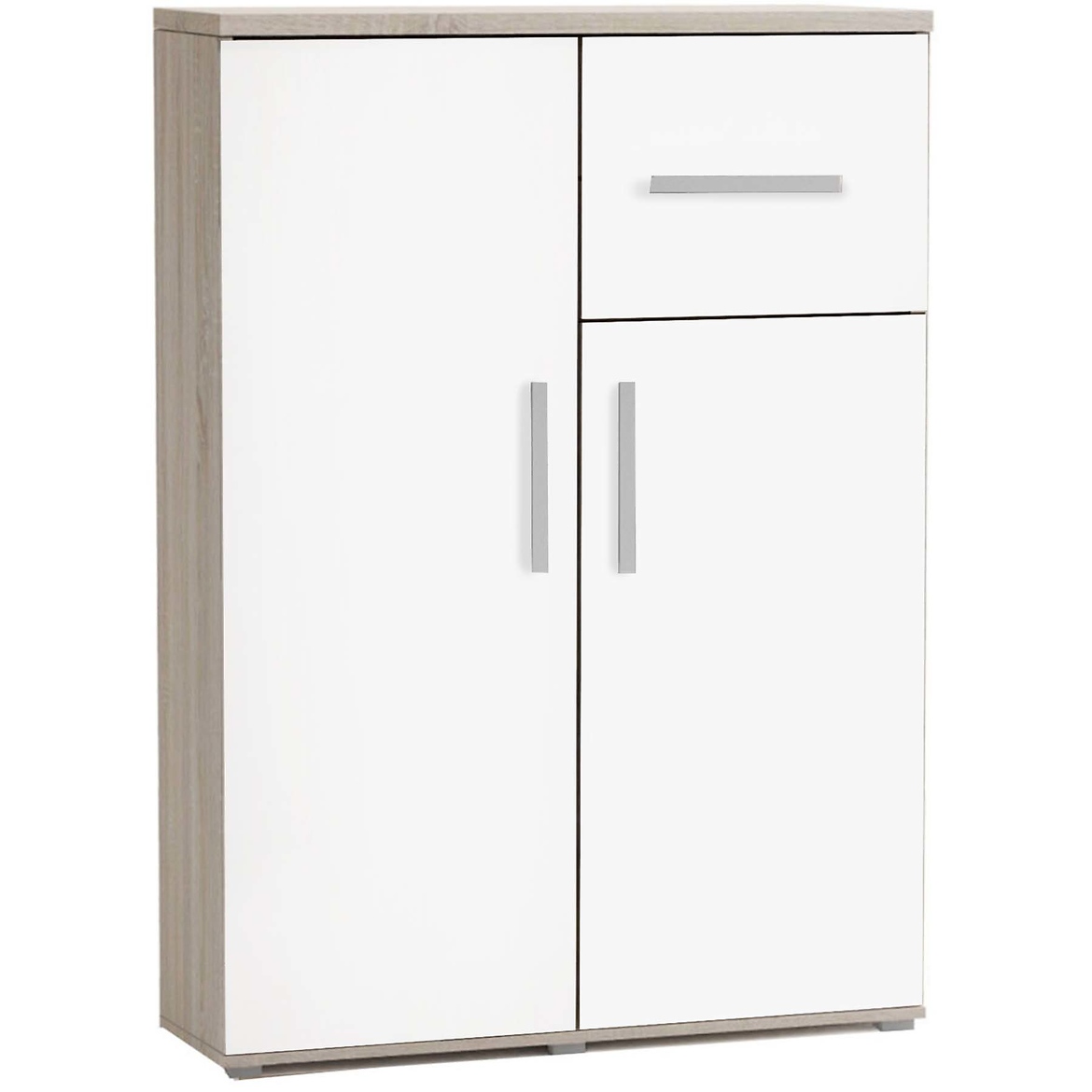 Jacob I komoda 2 vrata + 1 fioka 75x33x85 cm natur (sonoma hrast)/ bela