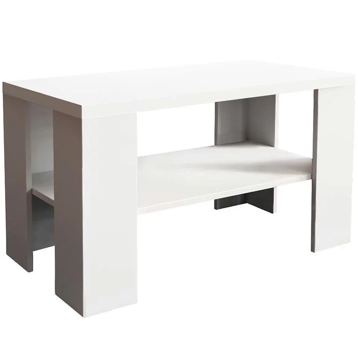 Klub sto Olga 1 polica 90x50x50,7 cm beli