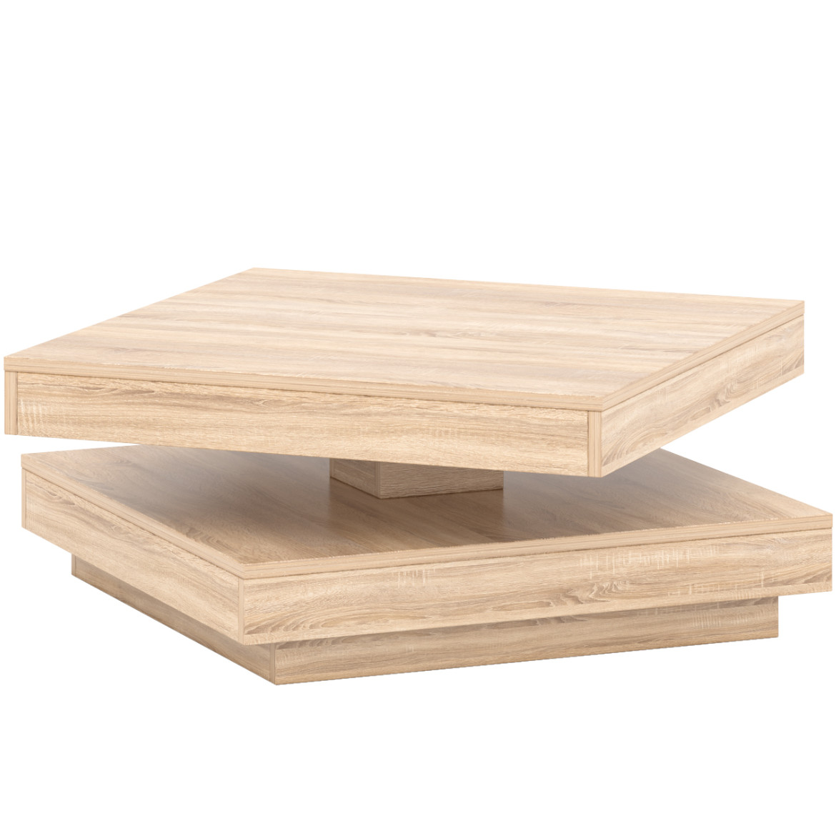 Berlin klubska mizica 70x70x33,5 cm naravna (hrast sonoma)