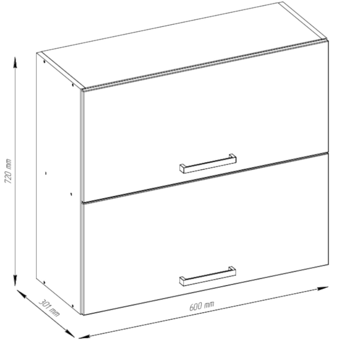 Kuhinjski element Sofia gornji 2 vrata 60cm hrast