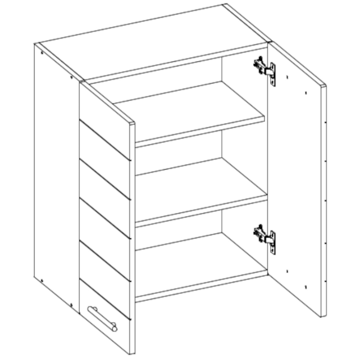 Kuhinjski element Daria gornji 2 vrata 60cm bela