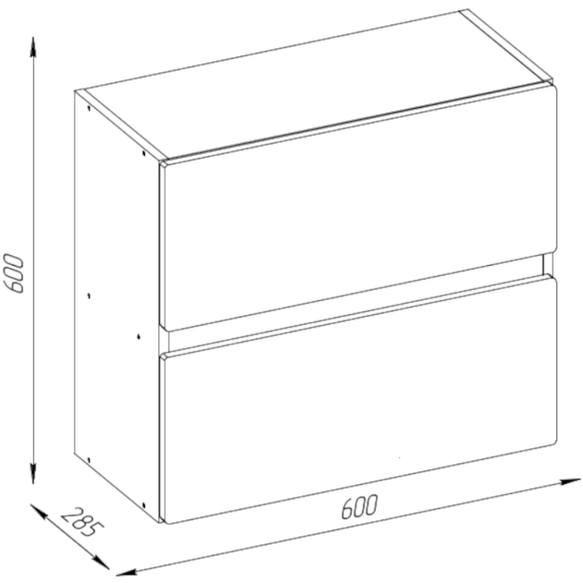 Kuhinjski element Magnolia gornji 2 vrata 60cm natur/bela