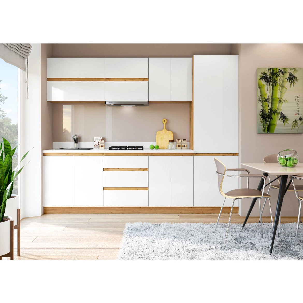 Kuhinjski element Magnolia gornji 2 vrata 60cm natur/bela