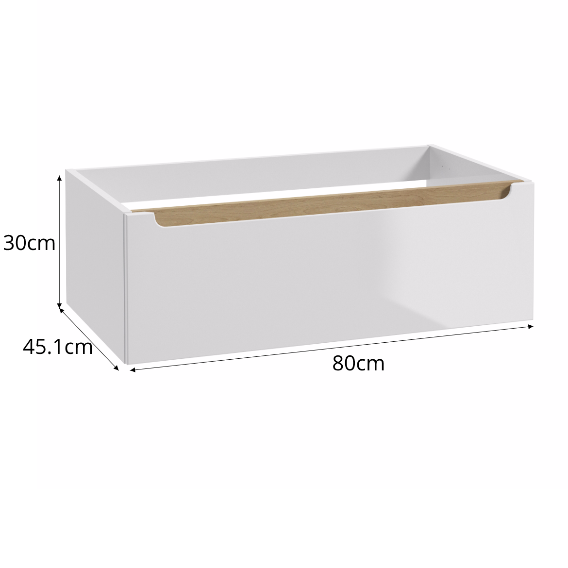 Fresh ormaric B80 0D1S 80x45,1x30 cm beli