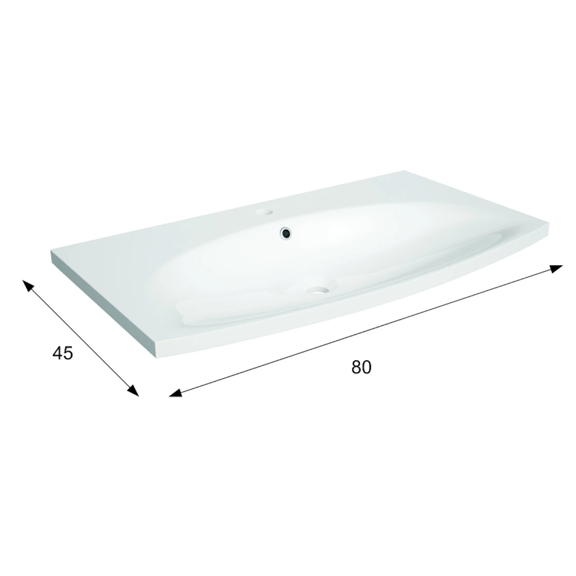 ARC 80 umivaonik 80x45x6 cm