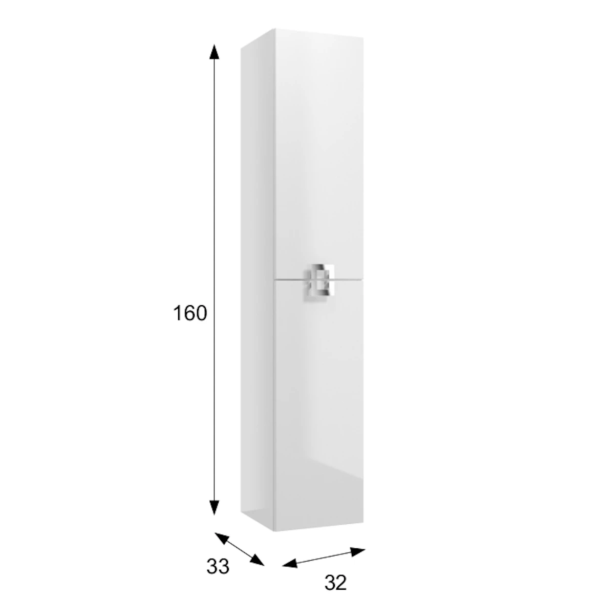 Deco ormaric 2 vrata 32x33x160 cm beli
