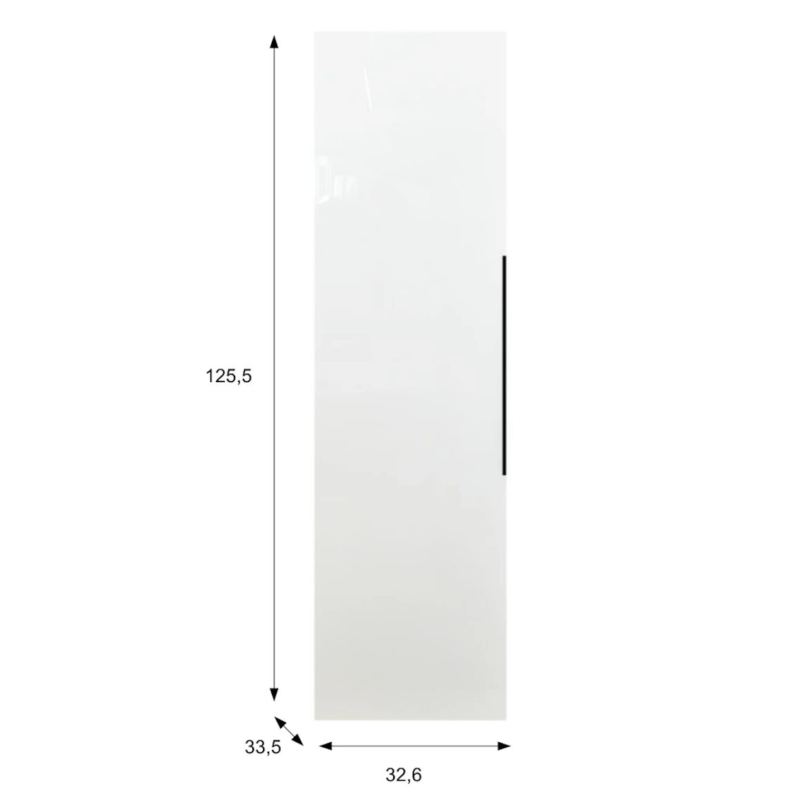 Boston ormaric 1 vrata 32,6x33,5x125,5 cm beli