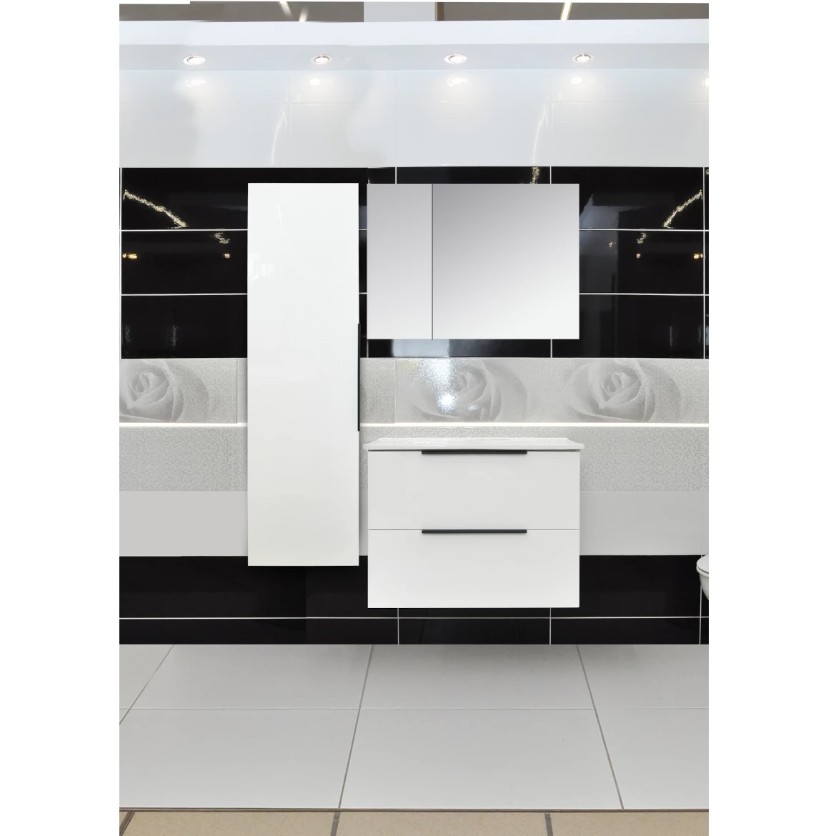 Boston ormaric 1 vrata 32,6x33,5x125,5 cm beli