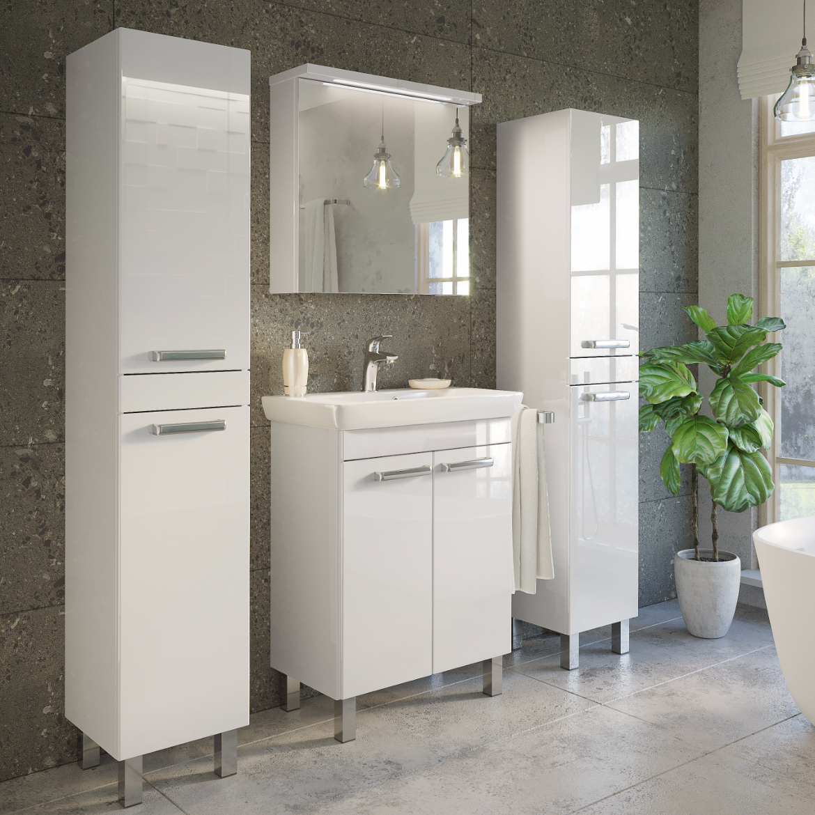 Capri ormaric 2 vrata 32,5x33x172 cm beli