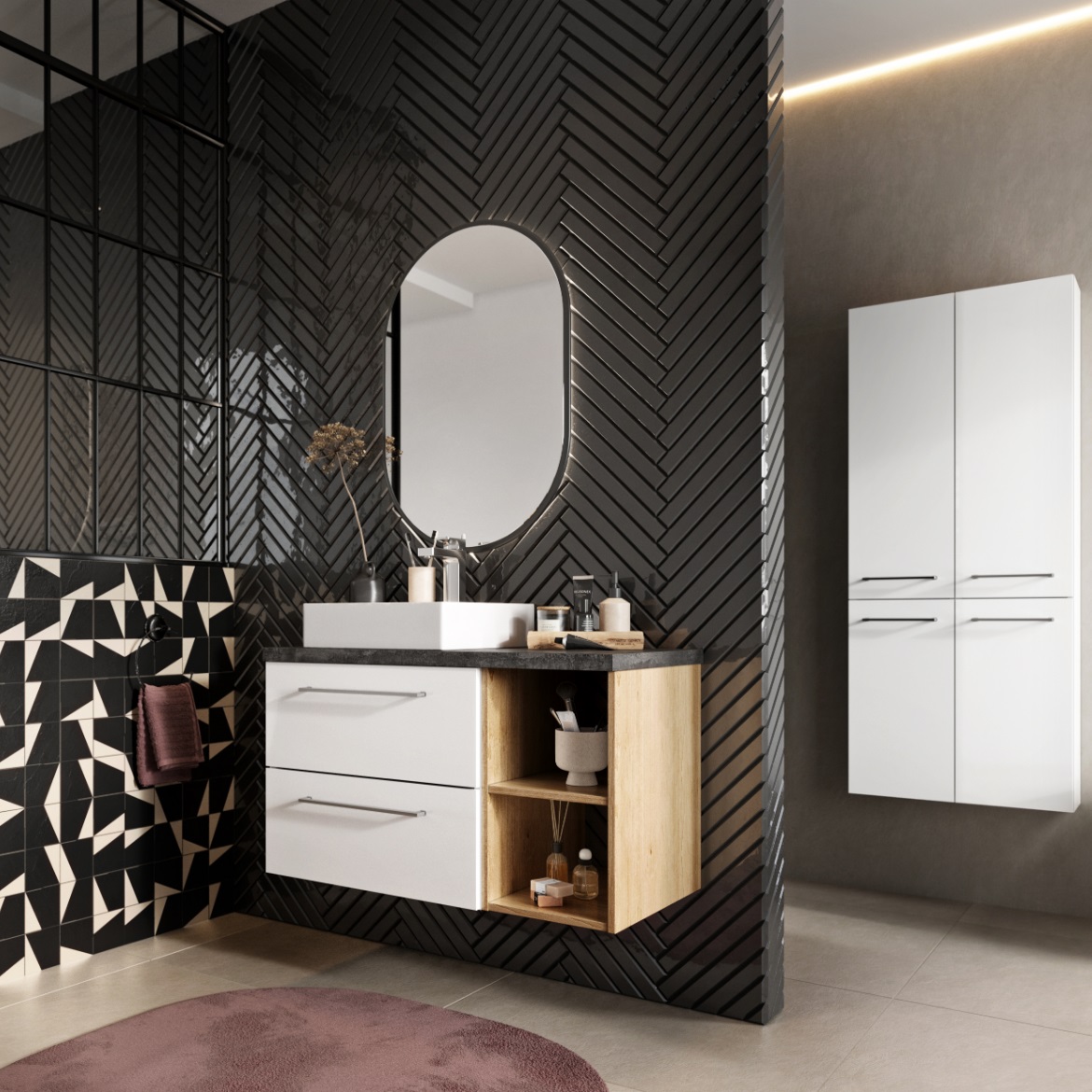Metro ormaric 2 fioke 60x45x60 cm beli