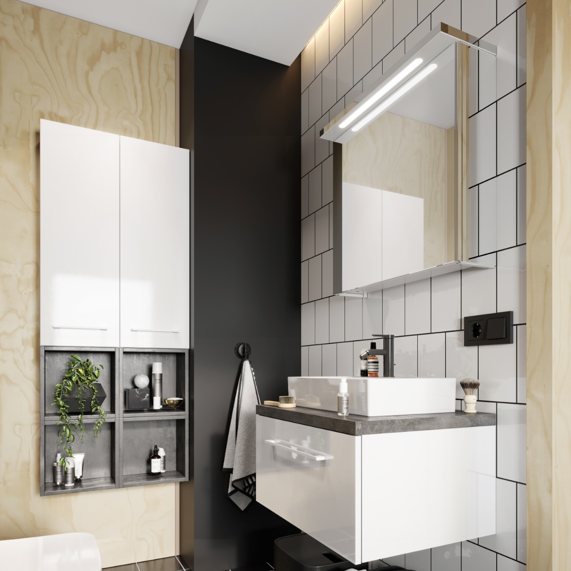 Metro ormaric 2 fioke 60x45x60 cm beli