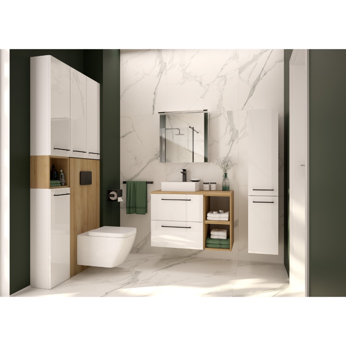 Metro ormaric 2 fioke 60x45x60 cm beli
