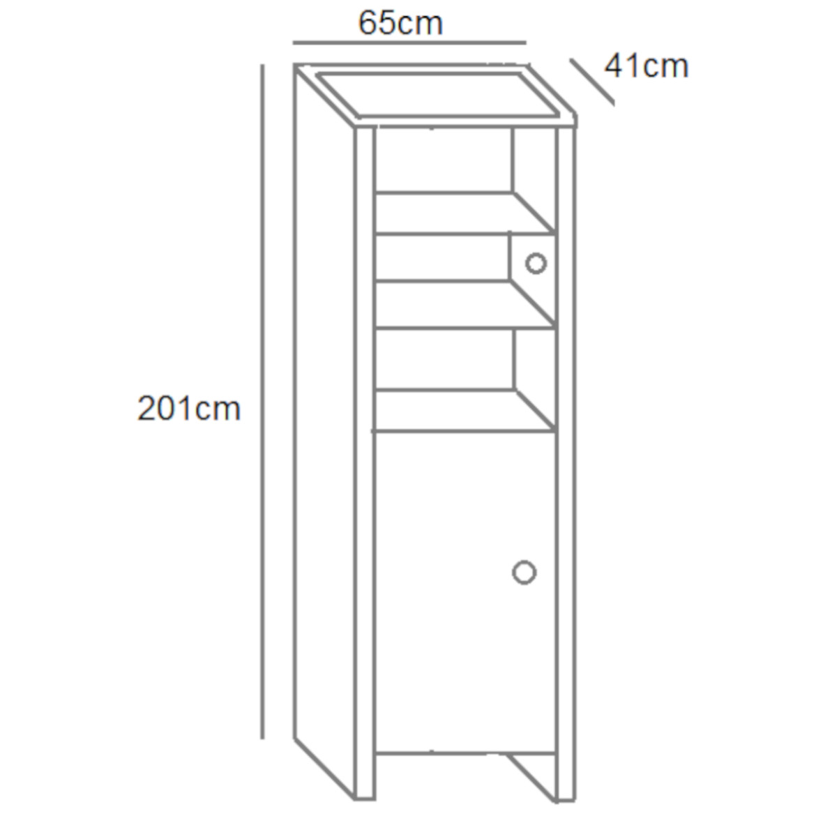 berg vitrina leva 2 vrata 65x41x201 bela/hrast