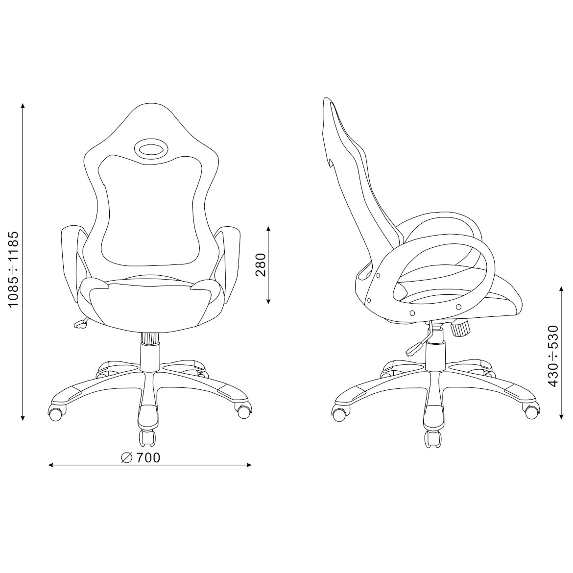 Kancelarijska stolica CX 0388H01 crna D01 / crna C01 / crna PU002