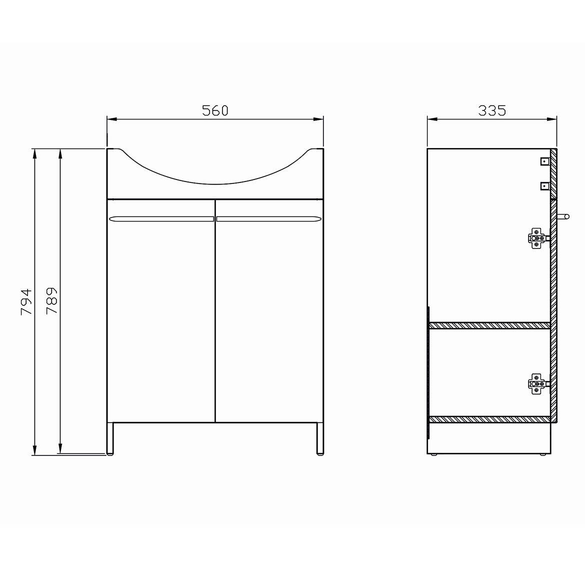 Arsen kupatilski set 60x41,5x83  cm beli