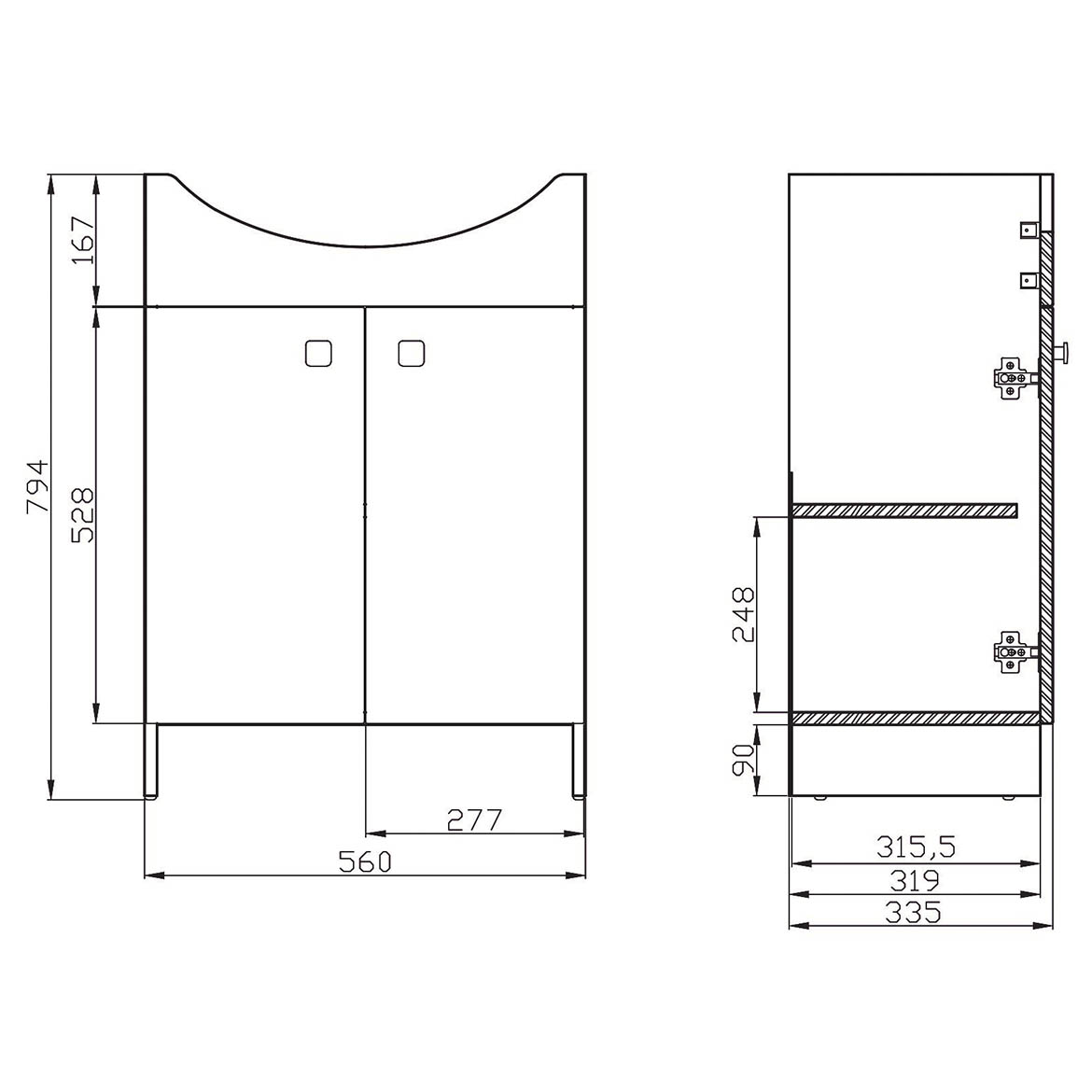 Rubid kupatilski set 60x41,5x83 cm bela