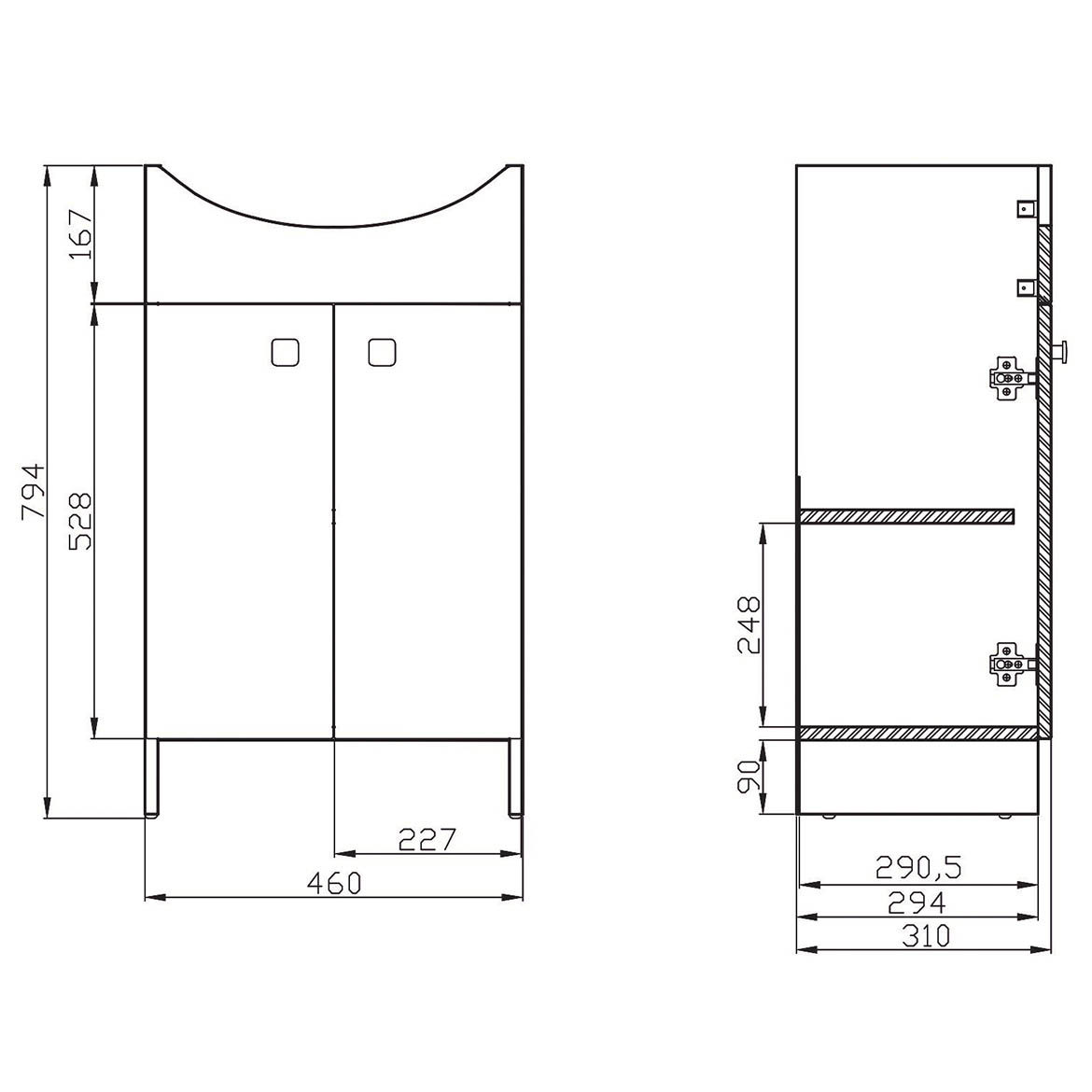 Rubid kupatilski set 50,3x37,9x83 cm bela