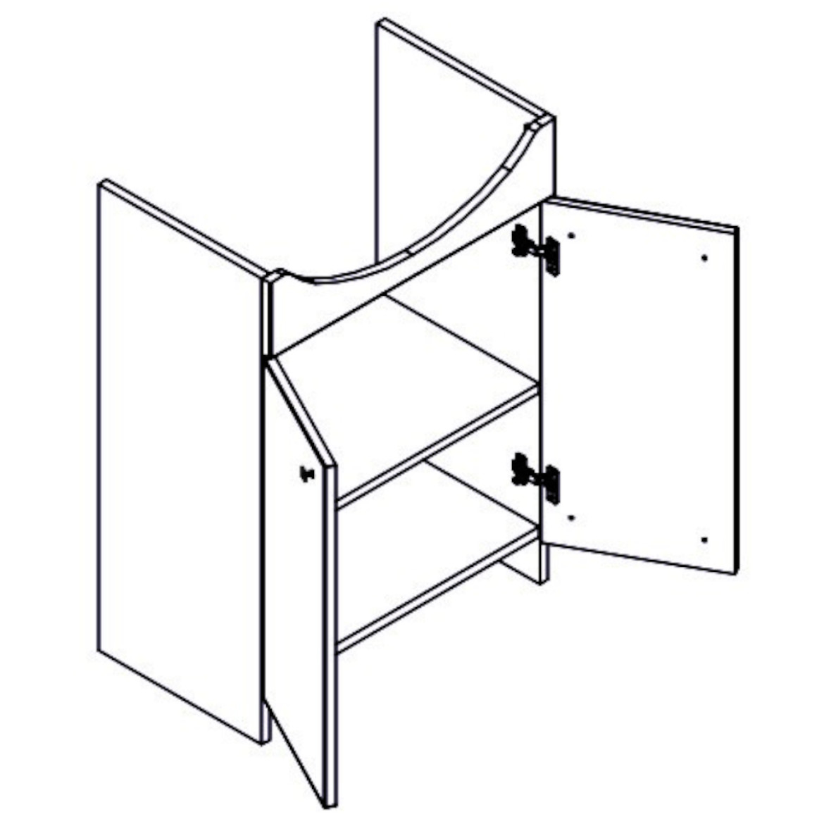 Rubid kupatilski set 50,3x37,9x83 cm bela