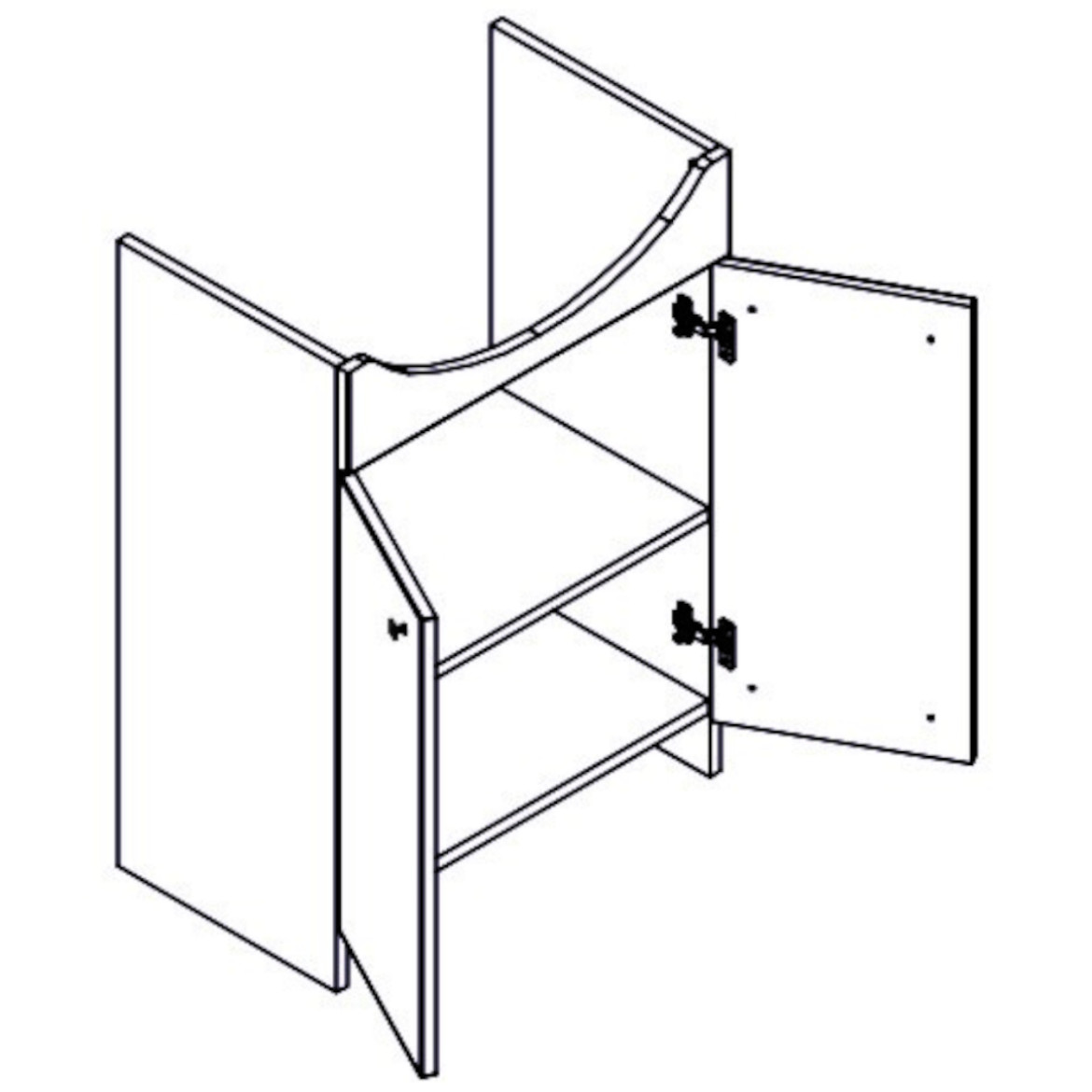 Rubid kupatilski set 50,3x37,9x83 cm sivi