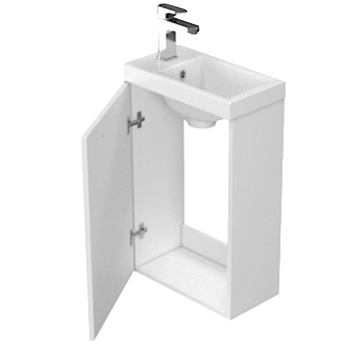 31CE LARA BAZA ZA UMIVAONIK + UMIVAONIK 40X22X72 CM BELA